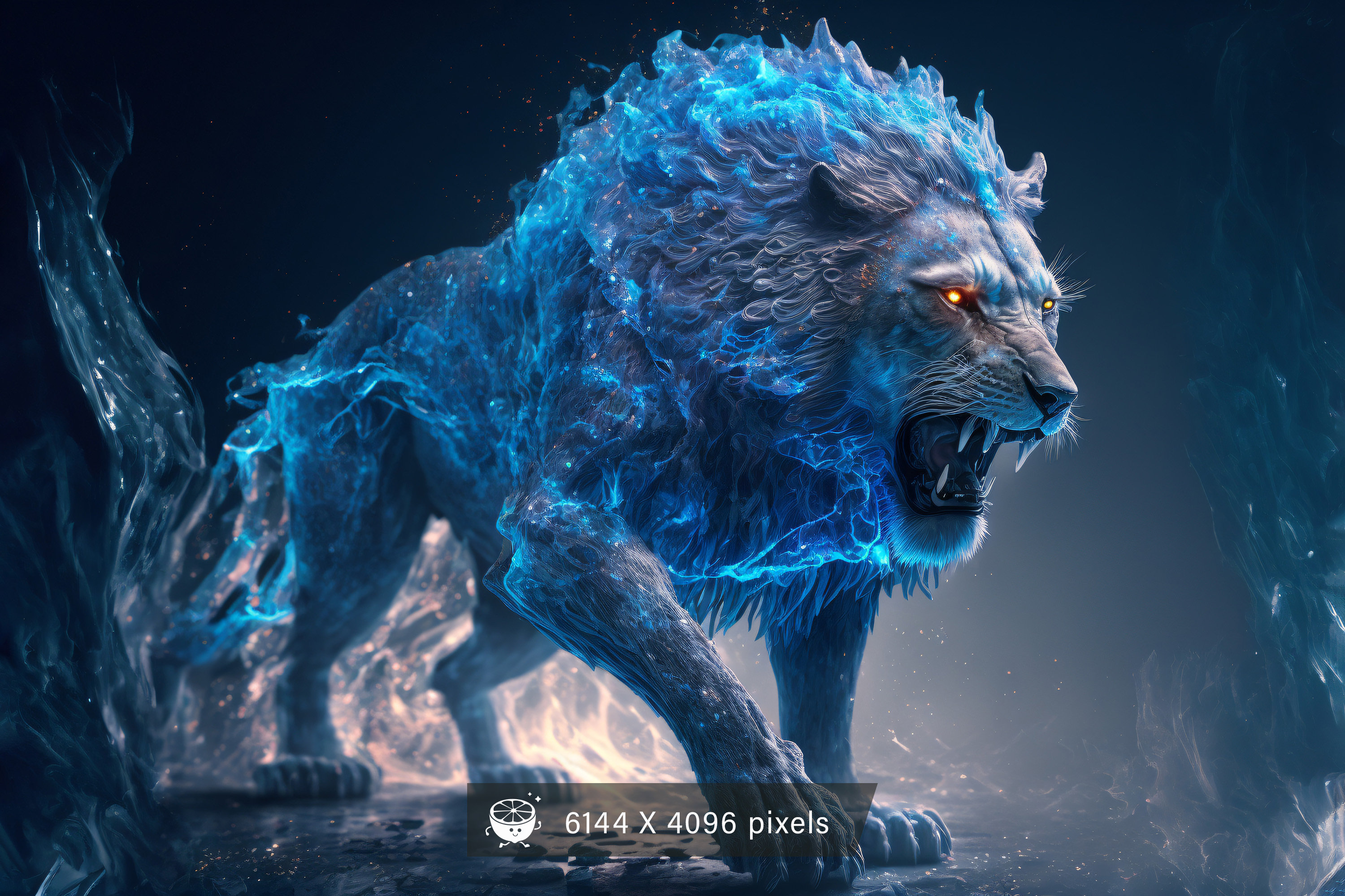 Fantasy Unique Lion Wall Art Nature Wall Decor Lion Wall Etsy