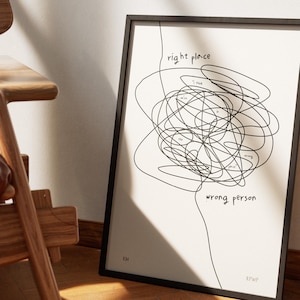 BTS RM Right Place Wrong Person RWRP Digital Poster | Minimalist