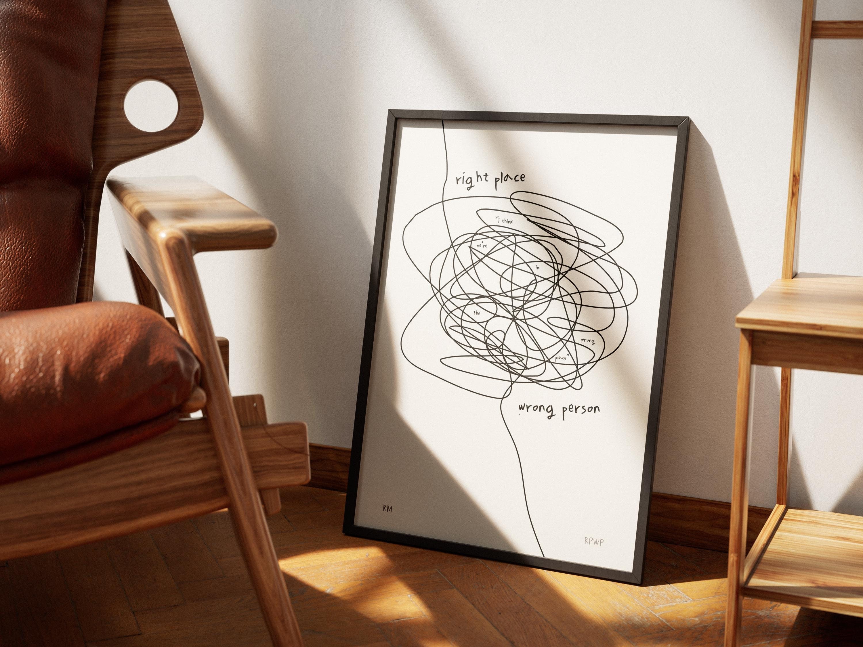 BTS RM Right Place Wrong Person RWRP Digital Poster | Minimalist