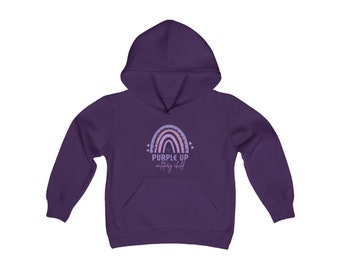 Purple Up, arc-en-ciel militaire pour enfants - Sweat-shirt à capuche en mélange épais pour jeunes