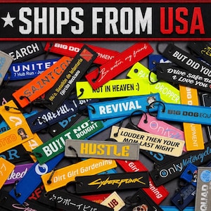 Custom Double-Sided Keychain: Personalized Jet Tag, Any Text/Logo
