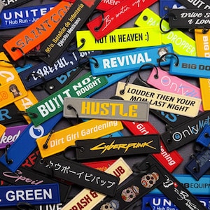 Custom Double-Sided Keychain: Personalized Jet Tag, Any Text/Logo