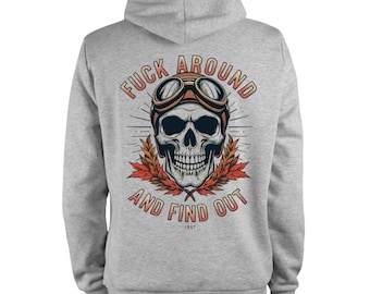 Fuck Around and Find Out.  Motorcycle Heavyweight Hoodie, Riding gear, For Men and Woman Dirt Bike,  Motorbike Hoodies Gift for Him and Her