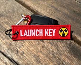 Launch Key Jet Tag: Custom Double-Sided Keychain