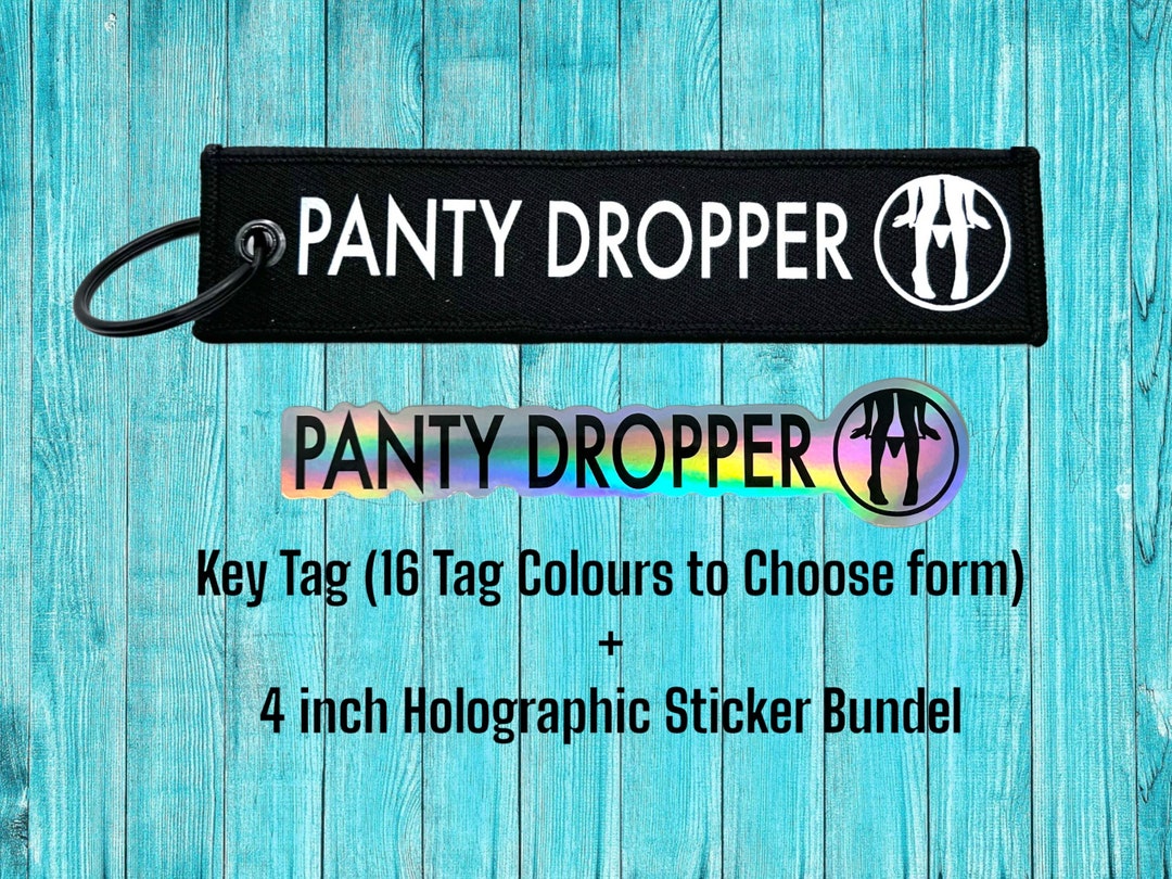 Panty Dropper Custom Jet Tag Custom Keychain Holographic Sticker Car Motorcycle Keychain Flight Tag Perfect for Gift Him Dad Etsy
