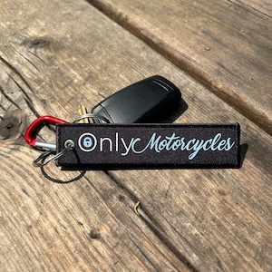 Motorcycle Jet Tag: Personalized Double-Sided Keychain Gift