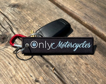 Motorcycle Jet Tag: Personalized Double-Sided Keychain Gift