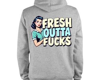 Funny Graphic Hoodie, Heavyweight Cotton Blend, Unisex Fit, Sarcastic Statement
