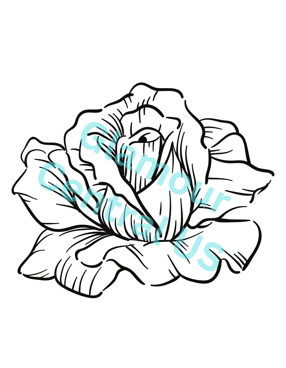 Wildflower SVG Flower Svg Flower Sketch Svg Instant Etsy
