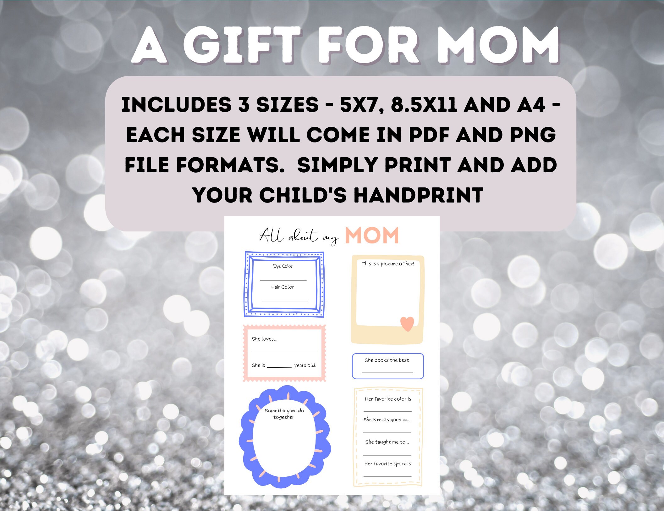 All About Mom, All About Mom Printable, All About Mom Interview, Mother ...