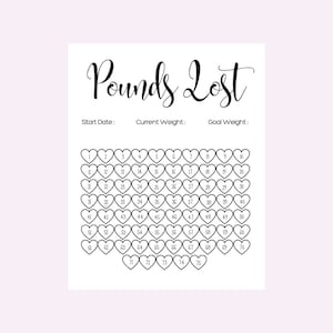 75lbs Weight Loss Tracker - Printable