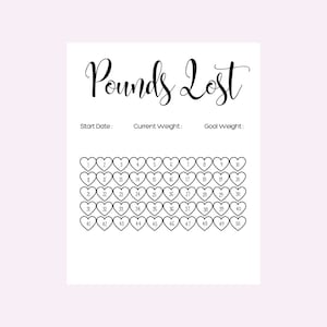 50lbs Weight Loss Tracker - Printable