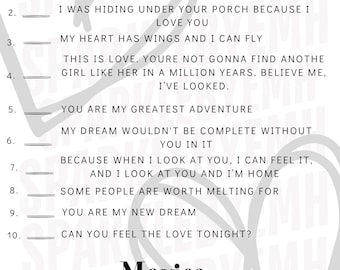 Disney Love Quotes Bridal Shower Gra