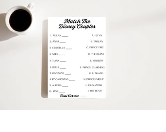 Match The Disney Couples Digital Download Game!