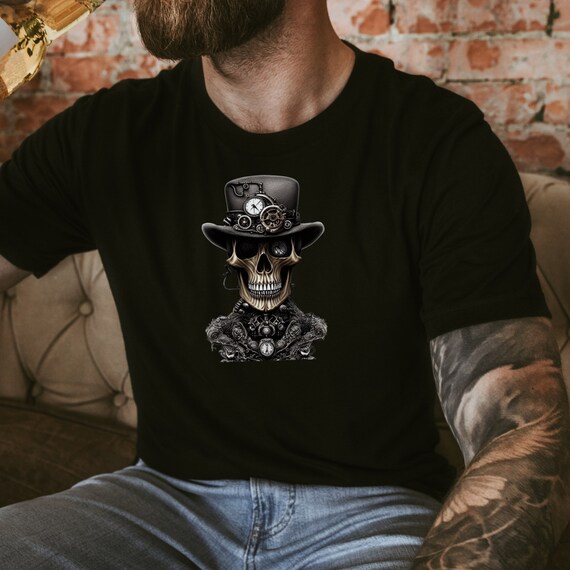 Steampunk Skull - Robot - Iron - Man - Skeleton T-Shirt Steampunk Skull - Robot - Iron - Man - Skeleton T-Shirt
