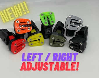 the Ultimate Adjustable foldable Remote Holder for XP Deus 1 2 and ORX. left to right