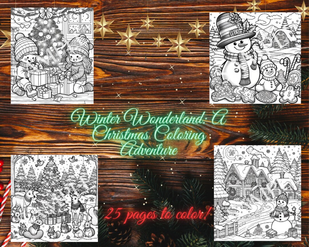 Winter Wonderland: A Christmas Coloring Adventure Printable - Etsy