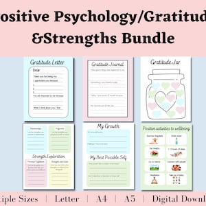 Positive Psychologie-Paket| Dankbarkeitstagebuch und Briefaufforderung| Stärkeforschung| Werkzeuge, um Glück und das bestmögliche Selbst zu erreichen