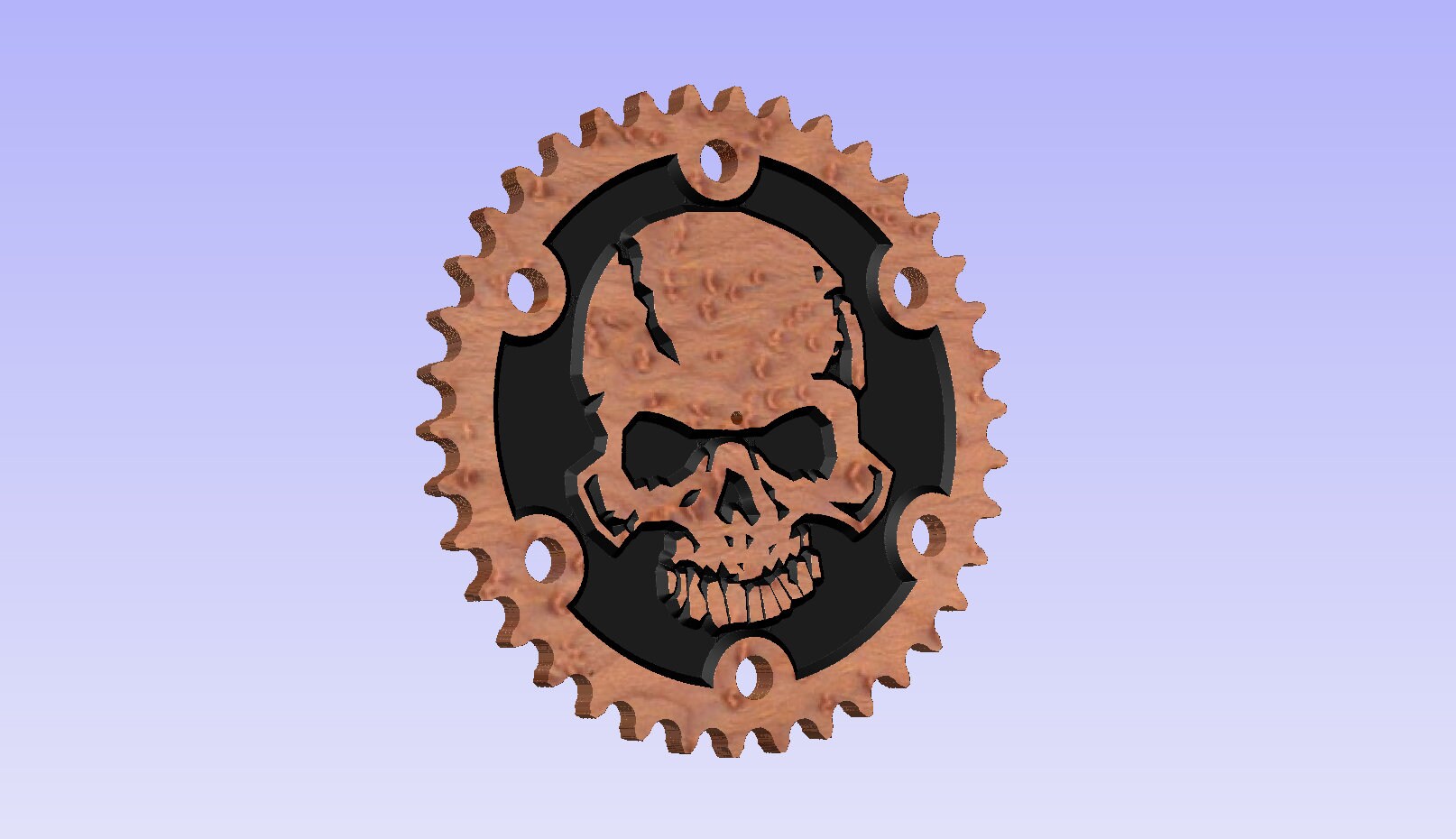 Cracked Skull Sprocket Clock Vcarve Pro, Vcarve Desktop, Crv, Svg, Dxf