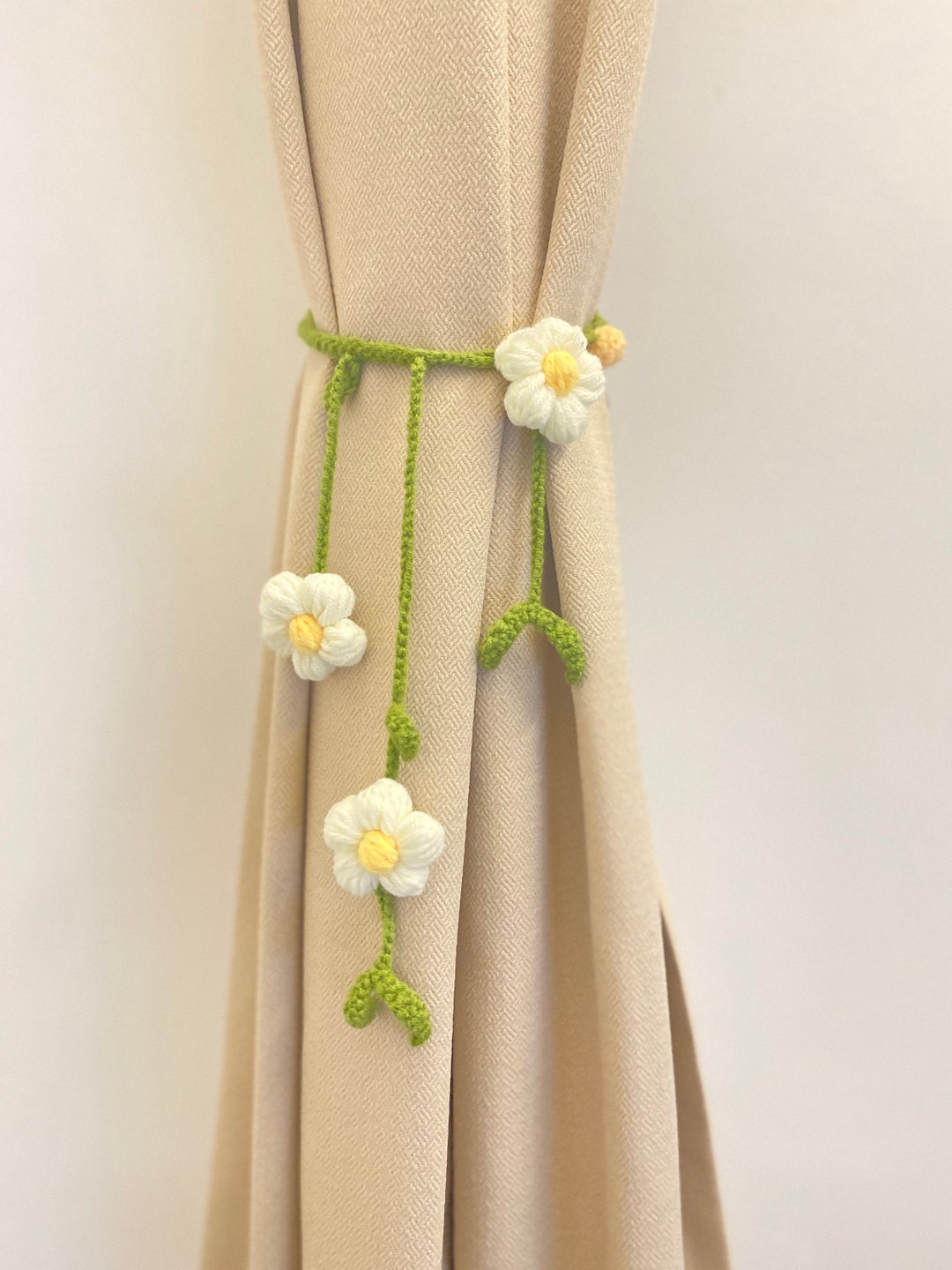 Floral Curtain Tie Back Crochet Pattern/puff Flower Curtain Etsy UK