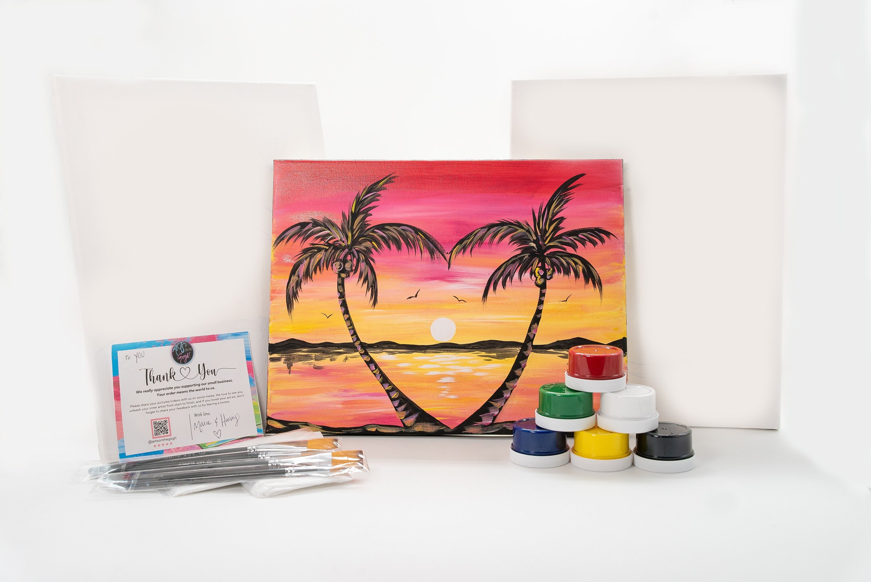 11x14 Canvas Kit Host a DIY Paint Party at Home Sip & Paint Includes  Painting Supplies and Video Great for Beginners Virtual at Home 