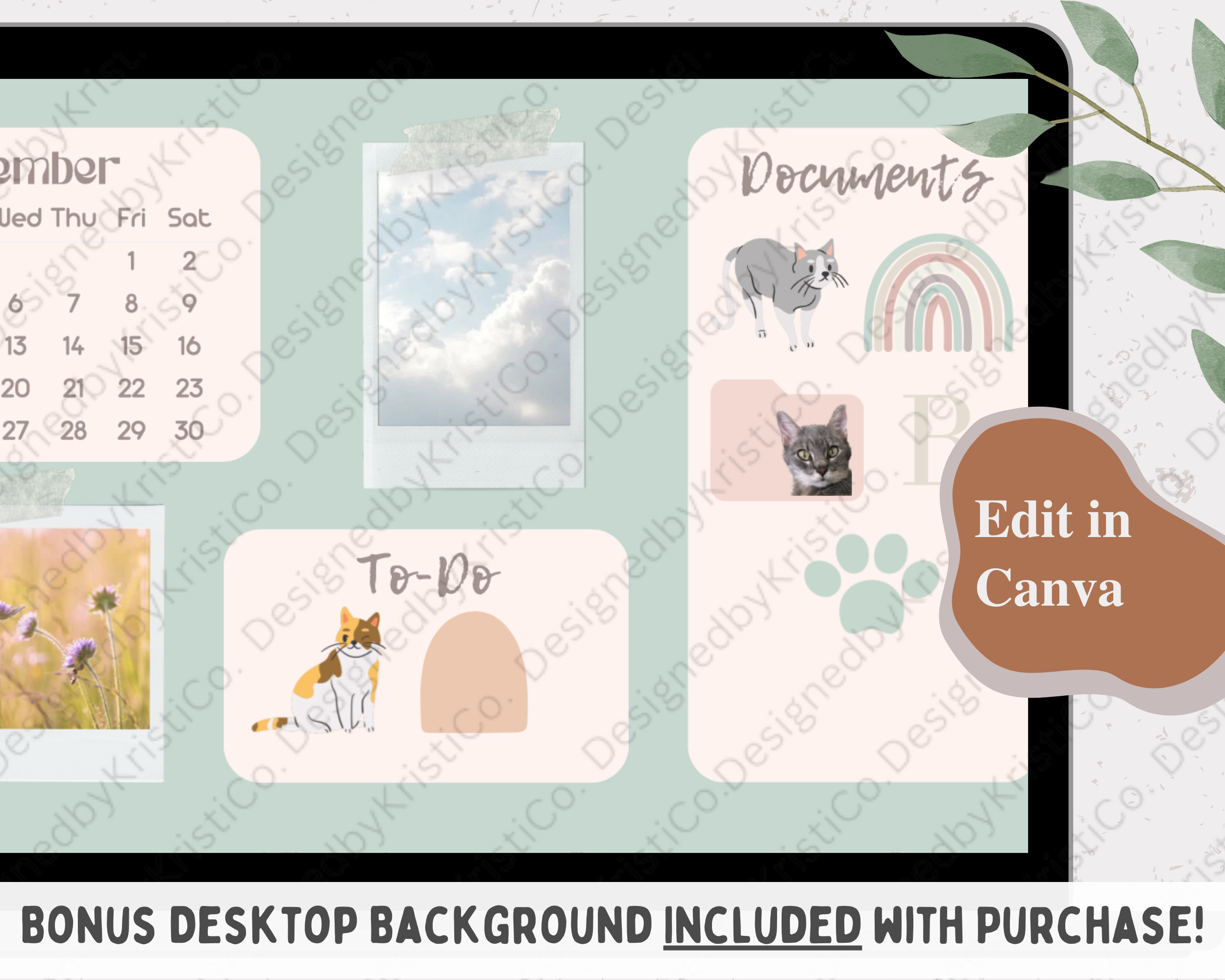 Cat File Floder Computer Cute Cat Desktop Organizer for Mac & Windows | Cat Folder Icons ...