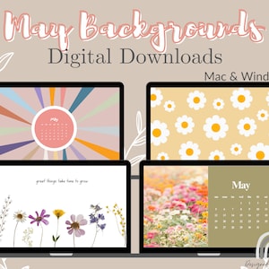 May Desktop Backgrounds | Digital Download | 1920x1090x | Spring ...