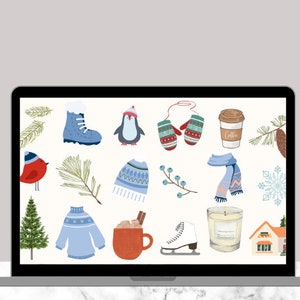 Tapeta Winter Collage | Tapeta MacBook | Tło laptopa | Tło komputera