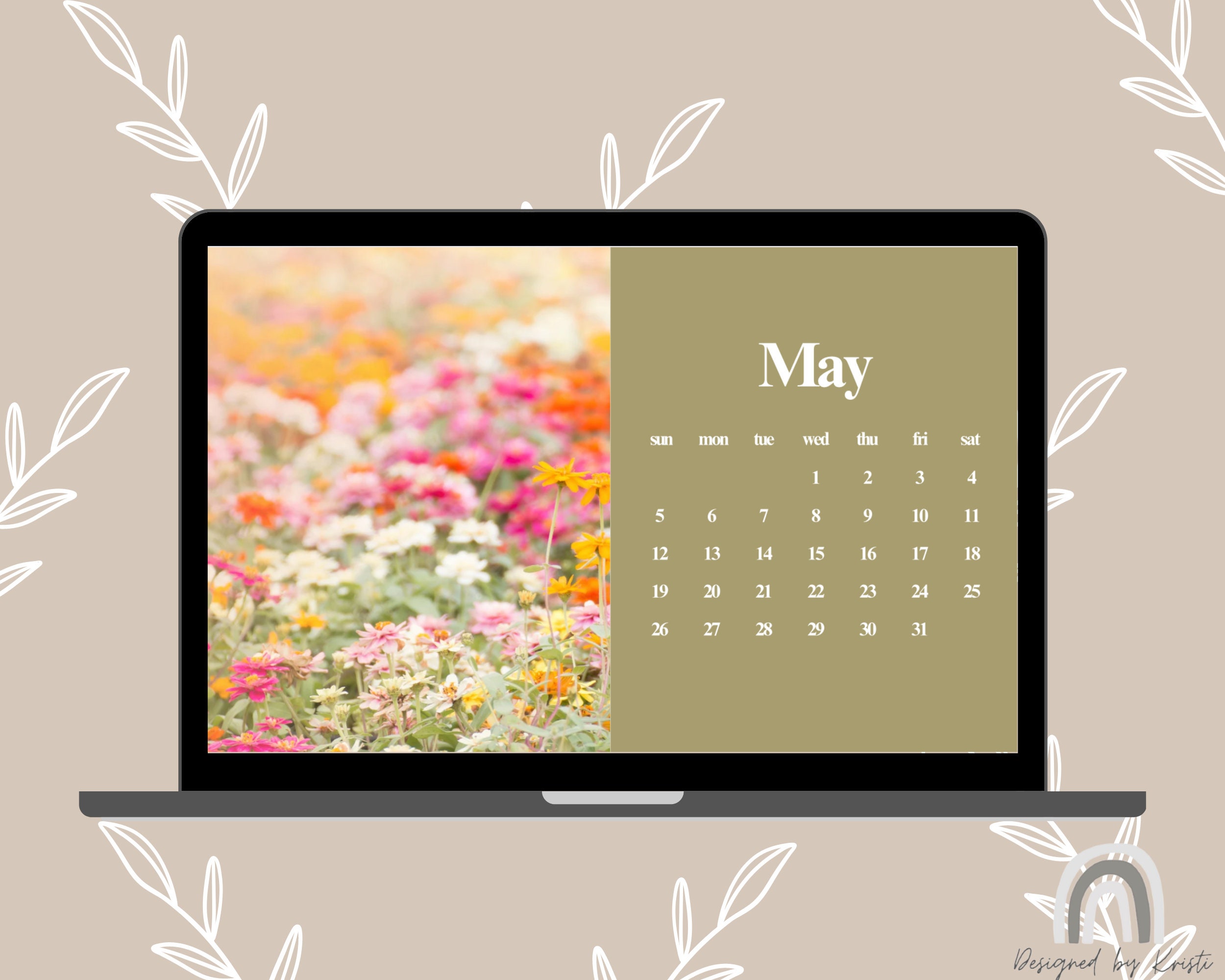 May Desktop Backgrounds Digital Download 1920x1090x Spring