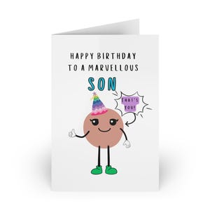 Feliz aniversário para um filho maravilhoso, cartão de aniversário para filho, cartão de felicitações, cartão de aniversário engraçado para filho