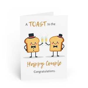 Bruiloftswenskaarten, grappige kaart meneer en heer, leuke trouwkaarten voor toast, stel van hetzelfde geslacht, humoristische kaart