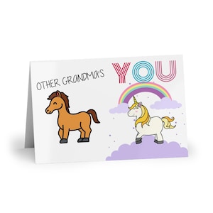 Funny Grandma Card - Grandma Birthday Card - Mothers Day Card, Unicorn Card, Nan, Nana, Grandma, Mother, Mum, Birthday, Mothers Day Gift