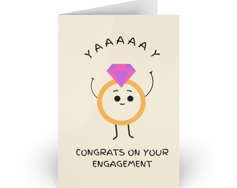 Yay Congrats On Your Engagement Card - Congratulations, Funny Card