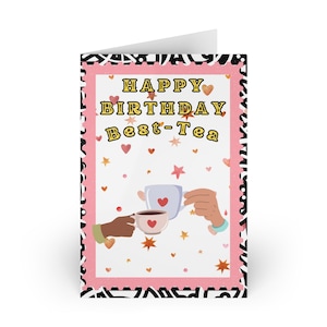 Buon compleanno Best-Tea, biglietto di compleanno, biglietto di auguri, biglietto divertente