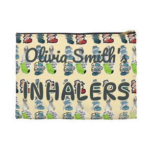Personalized Inhaler Accessory Pouch, Asthma Essential Storage, Gift for Asthma Warriors