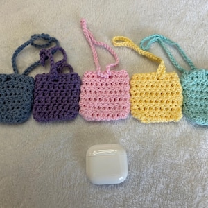 Crochet AirPod Earbud Case Pouch, Handmade headphone case