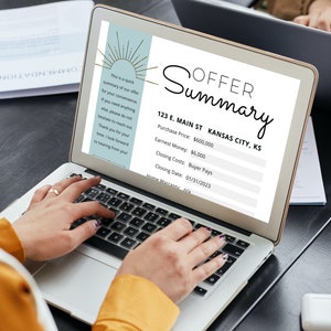 Offer Recap Real Estate Offer Summary Template: Realtor Marketing (canva, Digital ...