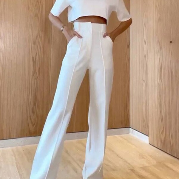 Casual Loose Round Neck Short Sleeve Suit
