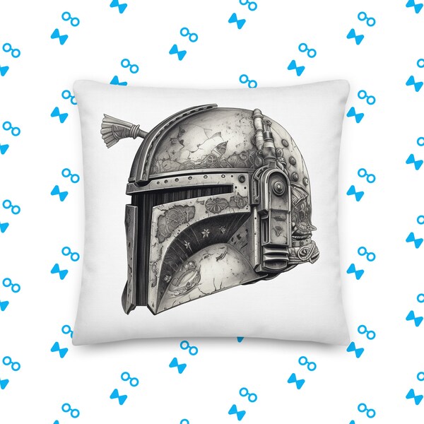 Mandalorian pillow for Star Wars Fan cushion for nerd comfy pillow for Mandalorian fan pillow for sci-fi fan for geek pillow for geek