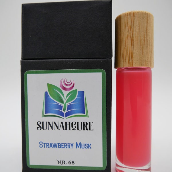 Strawberry Musk, High Grade & Thick, Creamy perfume oil, with Gift Box and wooden cap, 10 ml