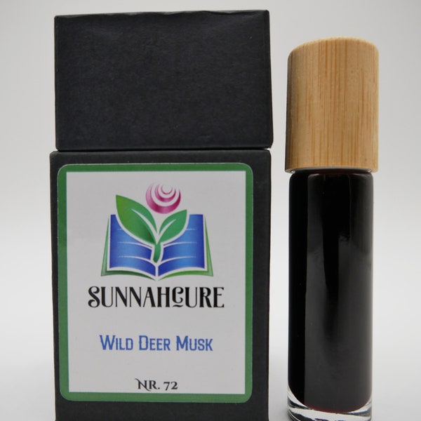 Wild Deer Musk, High Grade, parfumolie, met Gift Box en houten dop, 10 ml