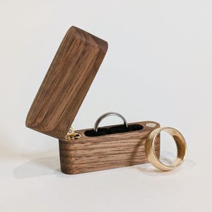 Small Walnut Engagement Ring Box – Personalized & Pocket-Friendly