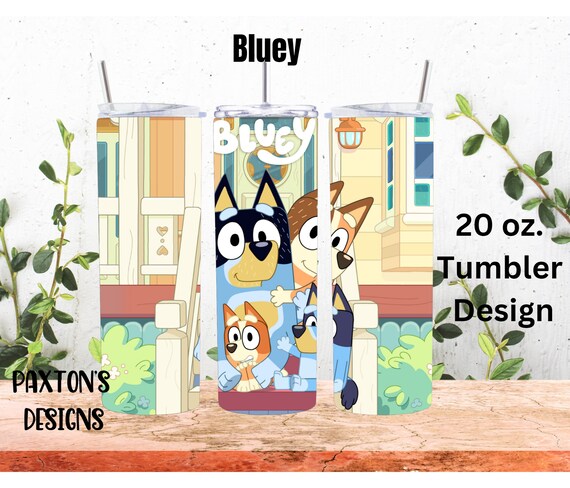 Bluey, 20 oz. Tumbler Wrap Design Templates, PNG Sublimation, straight,  digital download, Kids Design, Cartoon