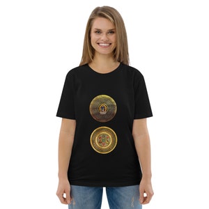 2 gold mandala organic cotton t-shirt tee