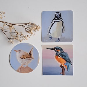 Bird sticker sticker penguin wren kingfisher computer notebook image 1