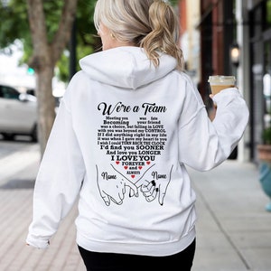 Custom Name Holding Hands Hoodie, Personalized Valentine Sweatshirt, Matching Couples Sweat, Happy Valentines Day Sweater, Cute Couple Sweat