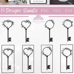 Wedding Sign Bundle SVG, key monogram template SVG, t-shirt SVG, wedding anniversary, butterflies, monogram key, valentine, skeleton key svg