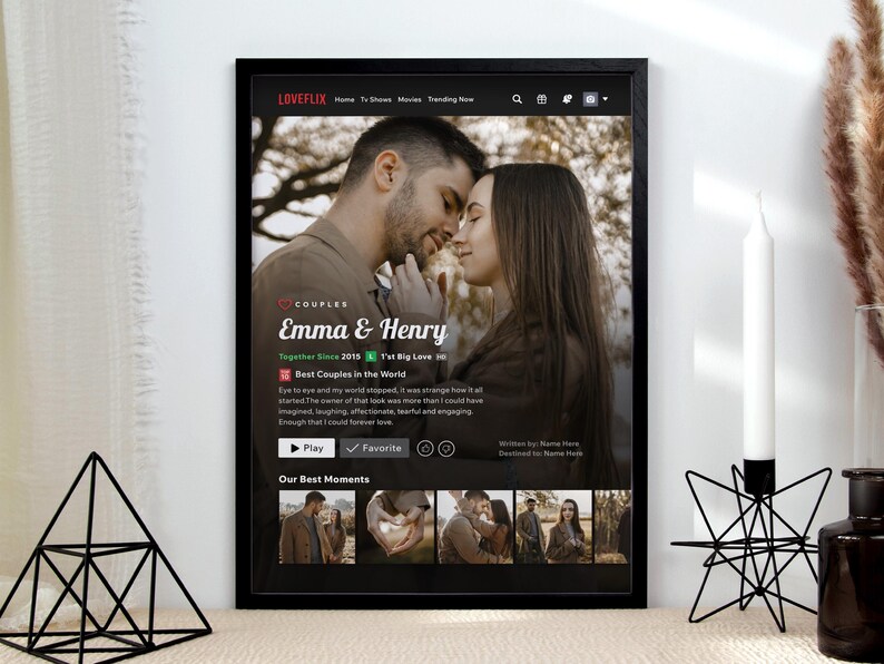 Editable Photo Frame Collage for Canva and Photoshop - Couples Day Bundle 02, Editable Templates, Frame Mockup, Moodboard, Chalkboard image 8