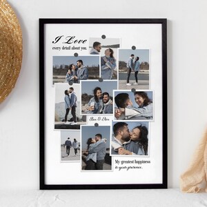 Editable Photo Frame Collage for Canva and Photoshop - Couples Day Bundle 02, Editable Templates, Frame Mockup, Moodboard, Chalkboard image 5