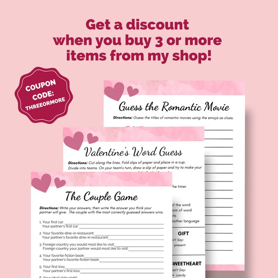 Printable Valentine s Day Game Pictionary Name That Tune Party Game for Adults Etsy Canada